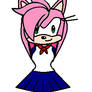 Amy rose in her school uniform