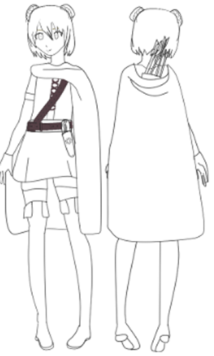 Naomi Necromancer Outfit line art