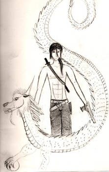 Man with Dragon