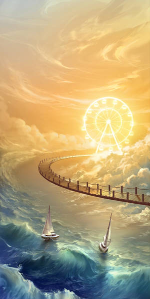 Sky bridge and the wheel of sun