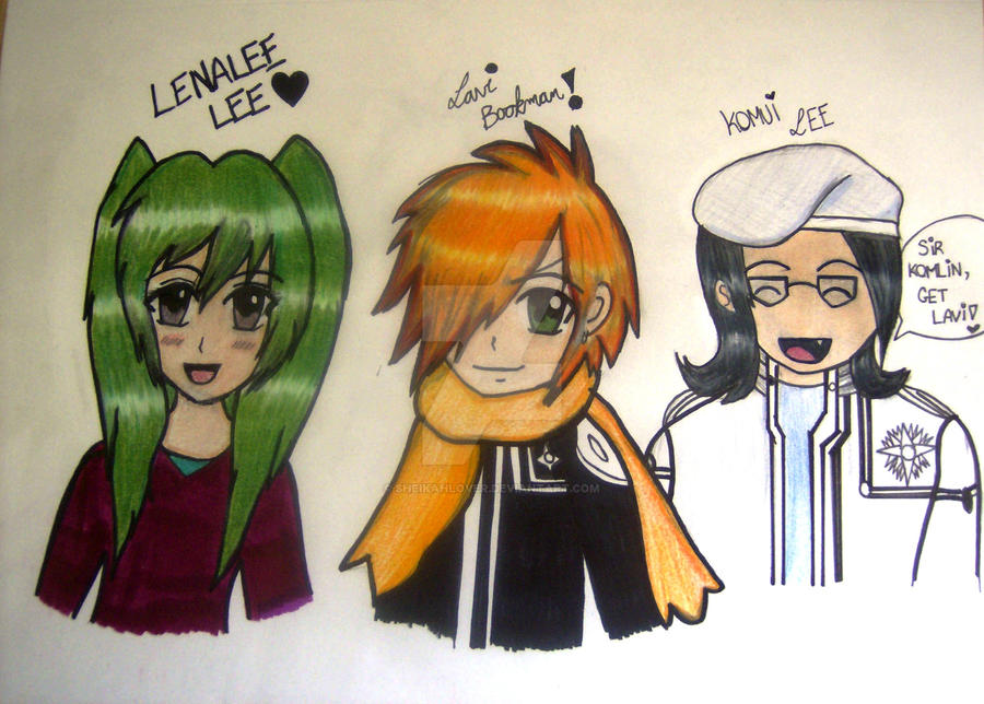 Lenalee, Lavi and Komui