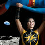 Superwoman vs. Nuclear Woman Moon Battle image