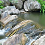 water flowing over the rocks