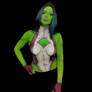 She Hulk first full torso bodypain