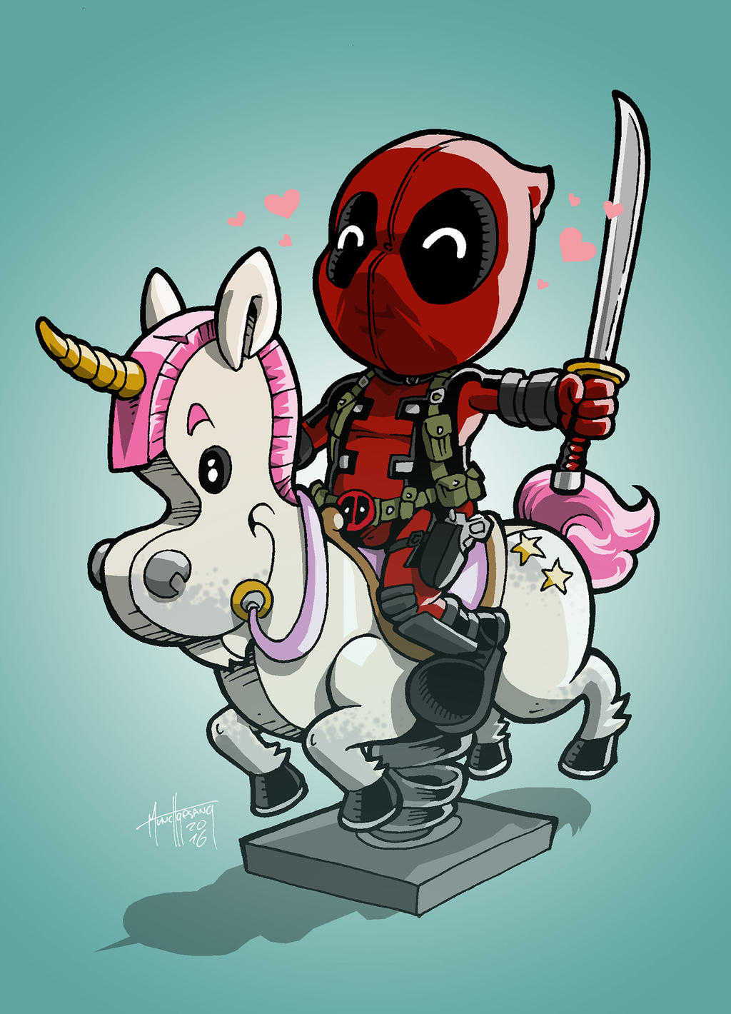 Deadpool Riding Unicorn Deadpool and Unicorn by Muenchgesang on DeviantArt