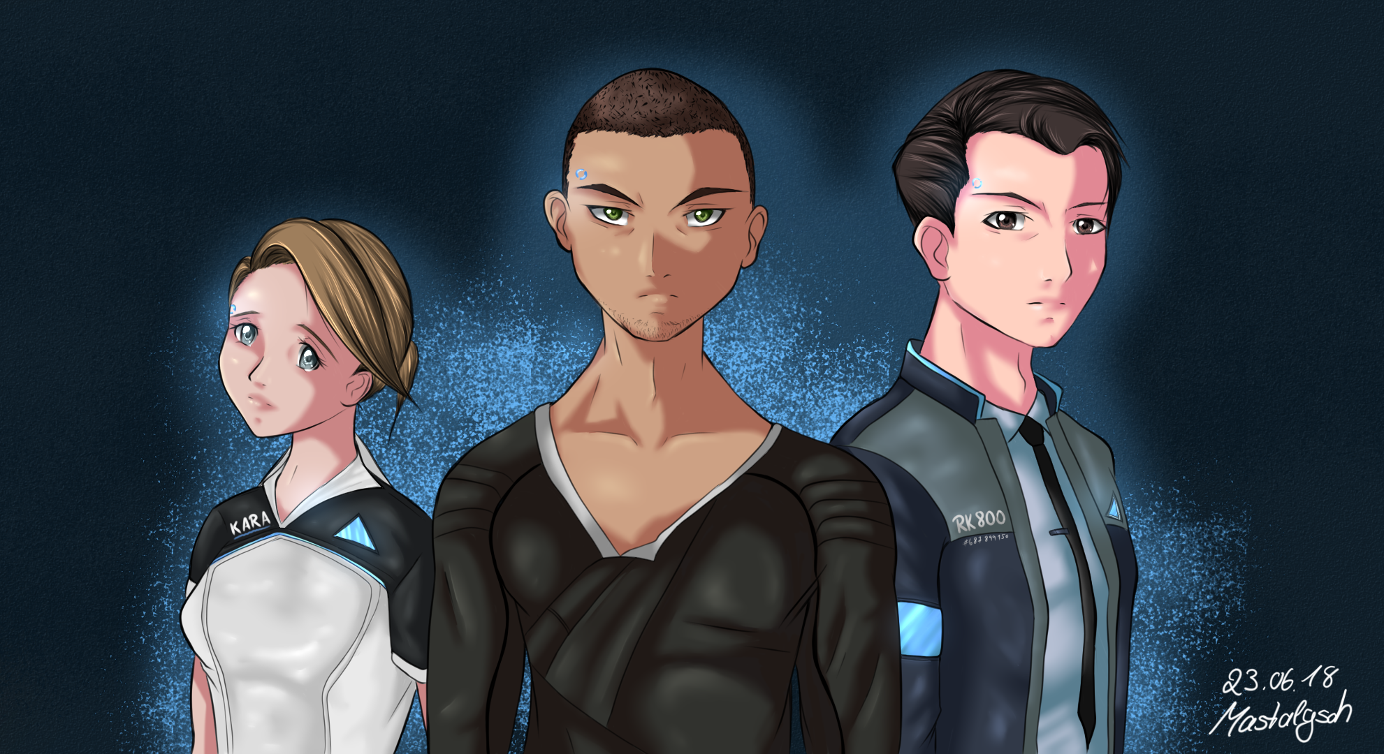pics Detroit Become Human Connor X Kara Fanart connor markus kara detroit become