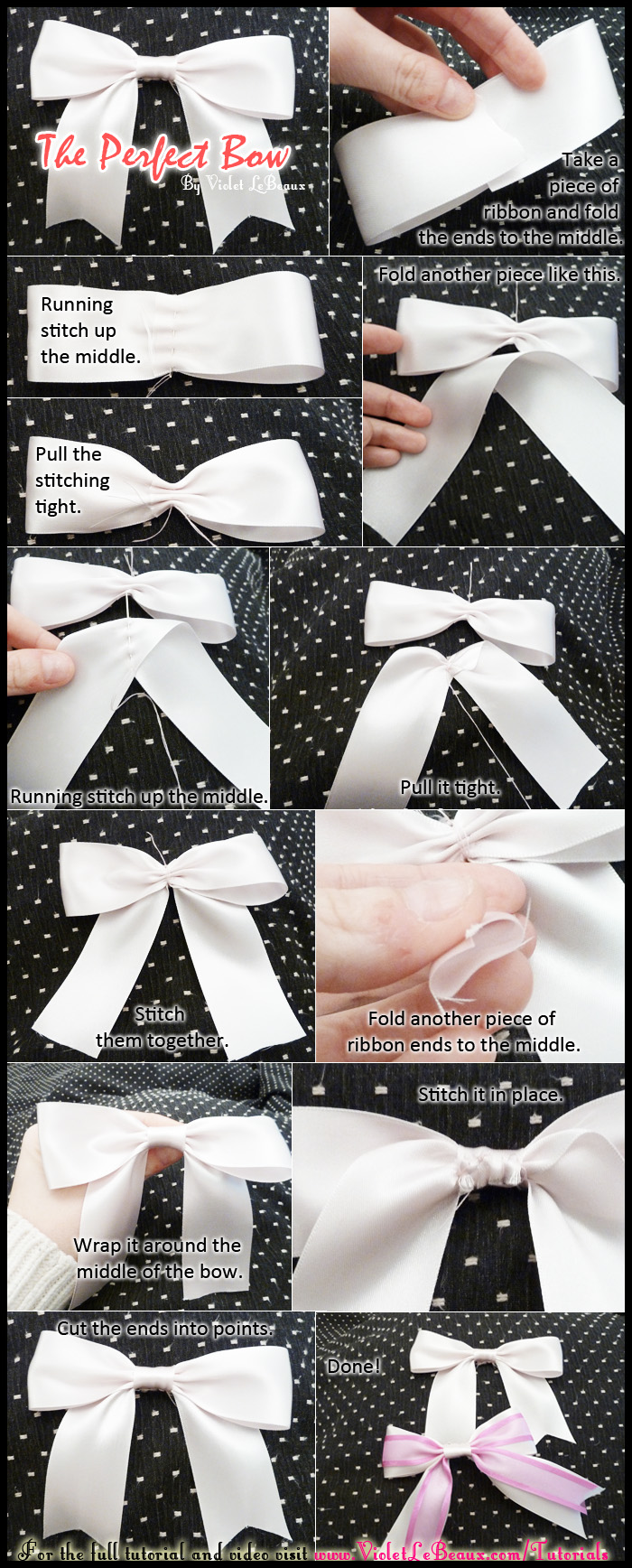 Bow Tutorial Ribbon Nail Perfect Ribbon Bow Tutorial by VioletLeBeaux on DeviantArt