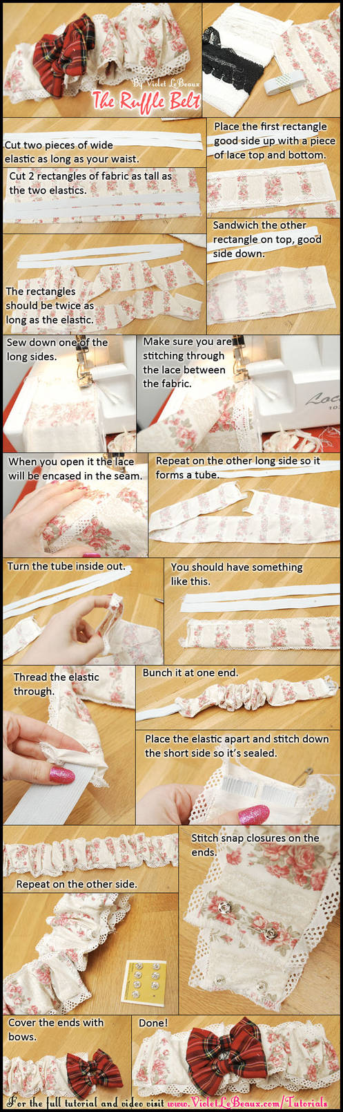 Ruffled Belt Tutorial By VioletLeBeaux On DeviantArt