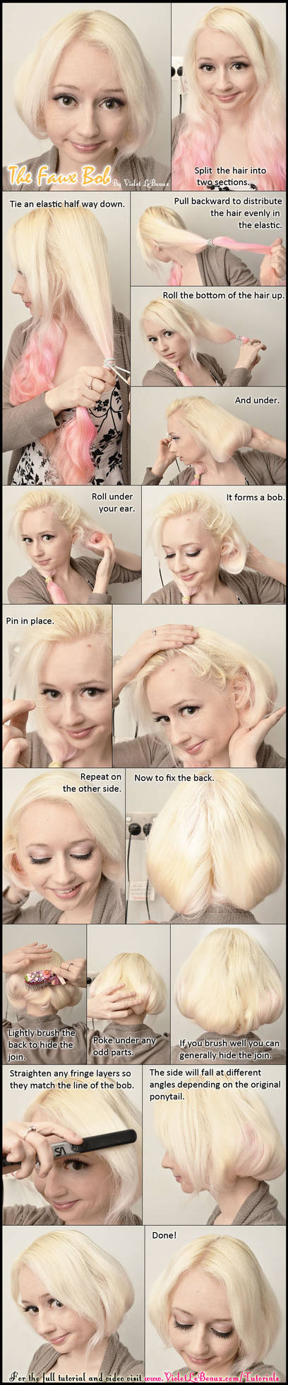 Faux Bob Hair Tutorial