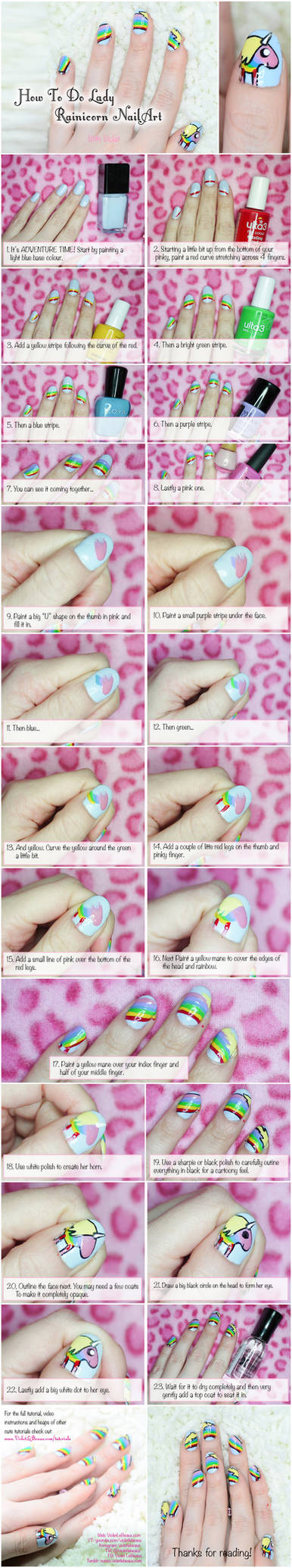 Lady Rainicorn Nailart - Adventure Time Tutorial