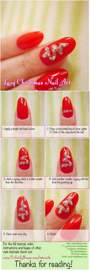 Lazy Holiday Nail Art Tutorial