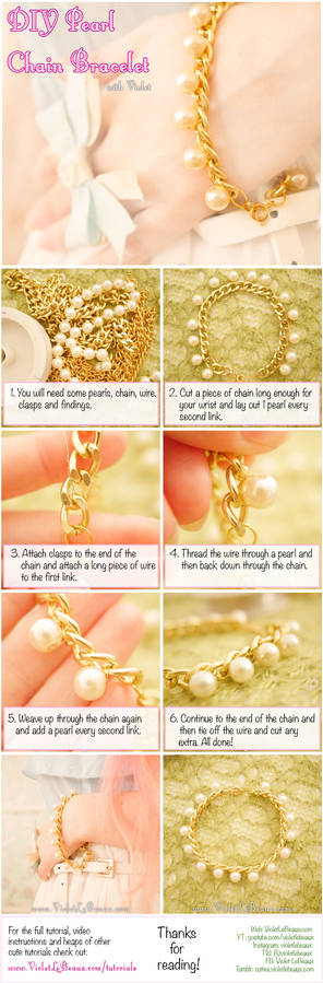 Pearl Chain Woven Bracelet Tutorial