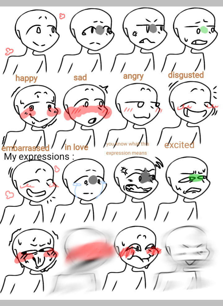 Normal people expressions V.S. my expressions by VALtreni24 on DeviantArt