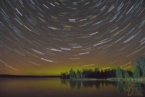 Spinning stars over northern Minnesota