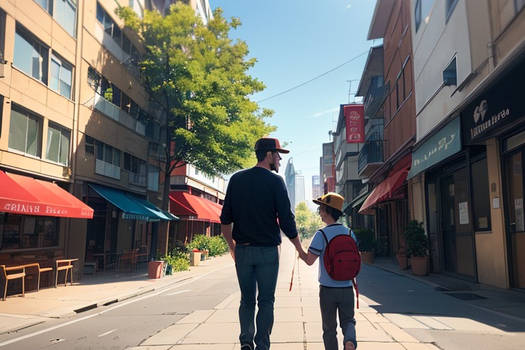 A father serves as a role model and guide