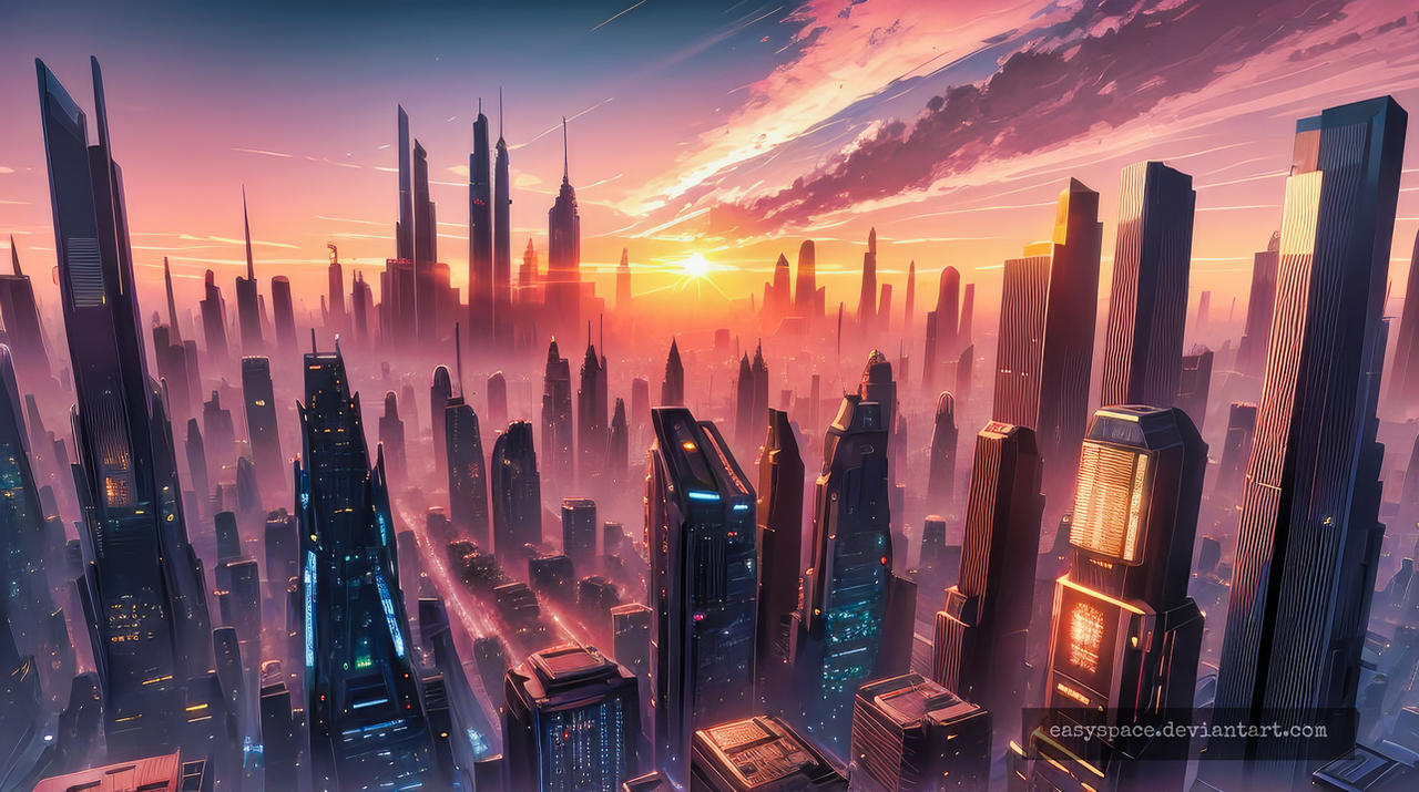 Futuristic CityScape Wallpaper 03 by easyspace on DeviantArt