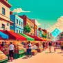 Marketplace Scene Wallpaper 06