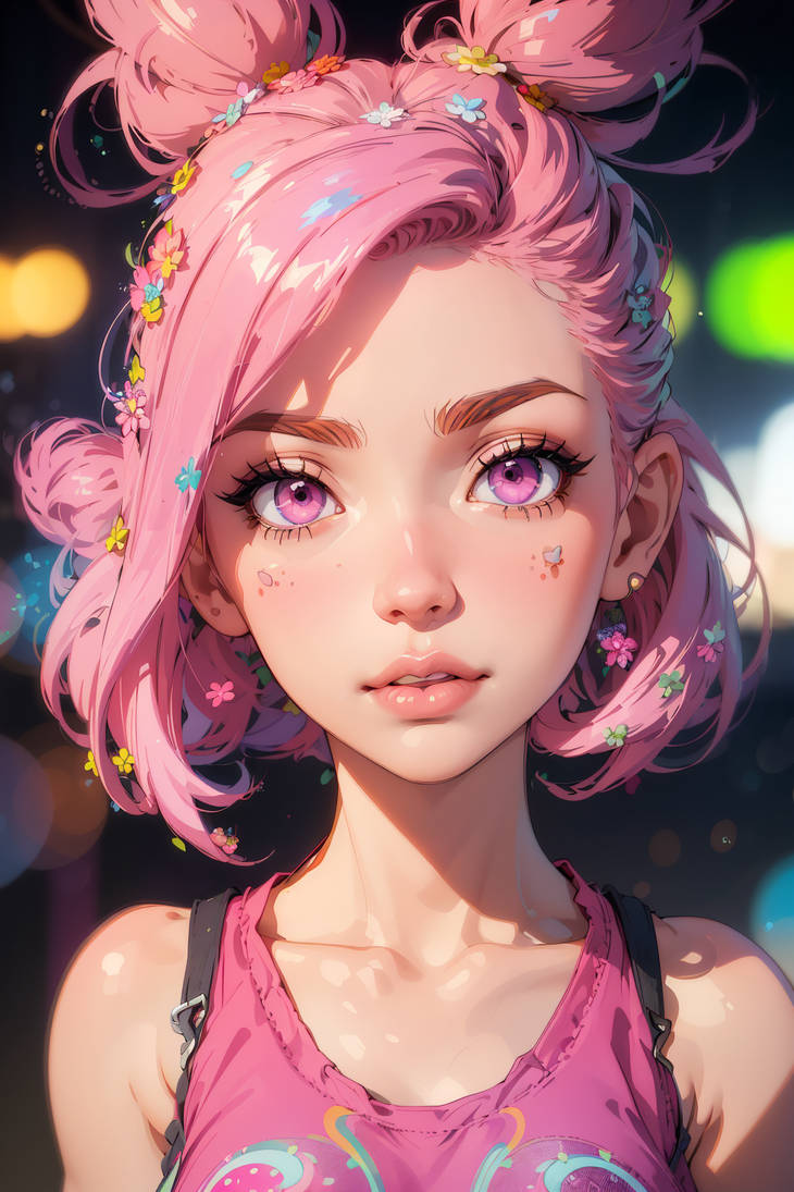 Pink Deviantart Pink Buns Girl by Othman7201 on DeviantArt
