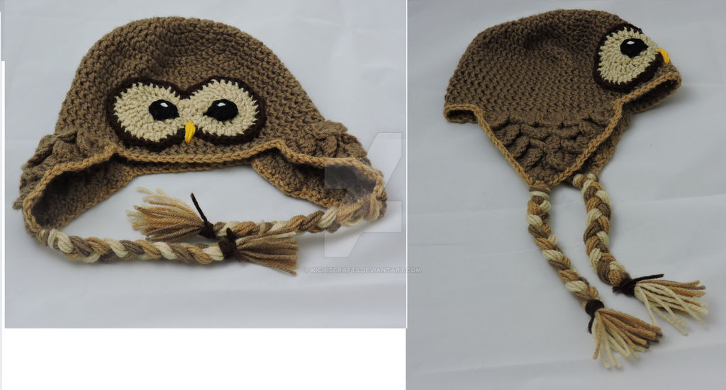 Crochet Barred Owl Hat by KichisCrafts