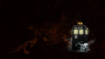 Halloween TARDIS wallpaper