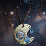 Clockwork Moon pendant