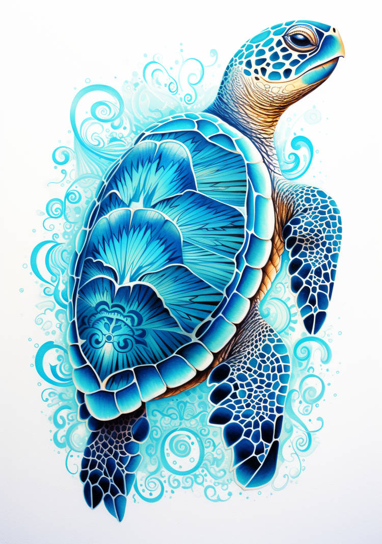 An Intricate Drawing Of A Sea Turtle by ArtFromBabylon on DeviantArt