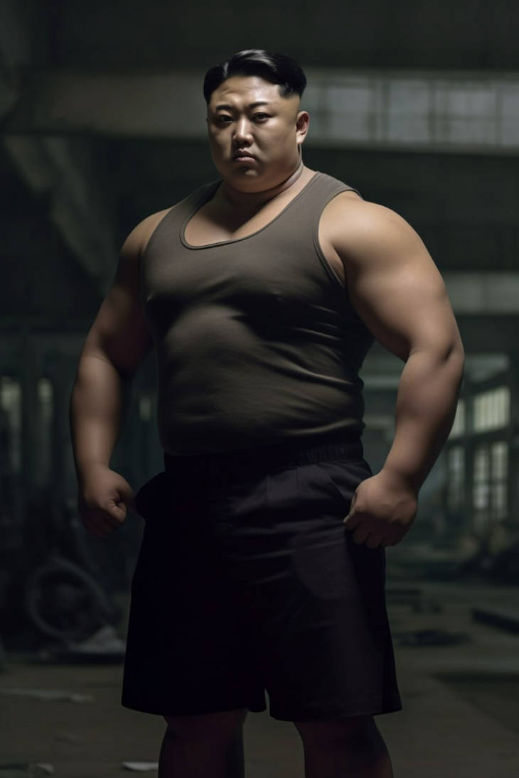 Buff Kin Jon Un Kim Jong Un as a bodybuilder by ArtFromBabylon on DeviantArt