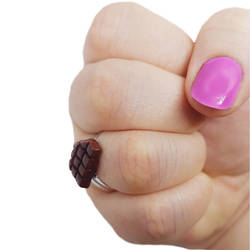 Miniature polymer clay chocolate ring