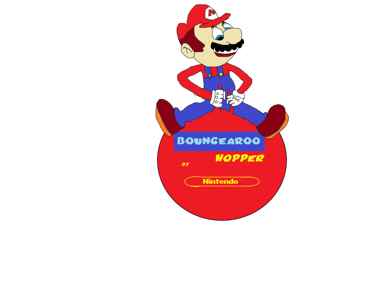 Mario Bounces on a hopper ball by itetpirsonicfan on DeviantArt