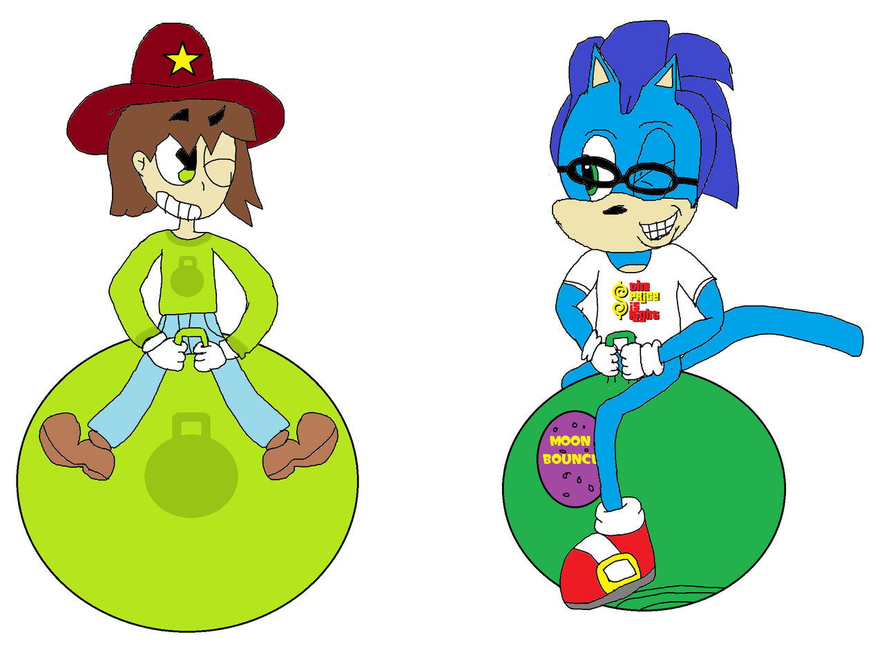 Alex and me on hopper balls by itetpirsonicfan on DeviantArt