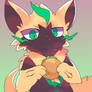 zeraora eating a burger