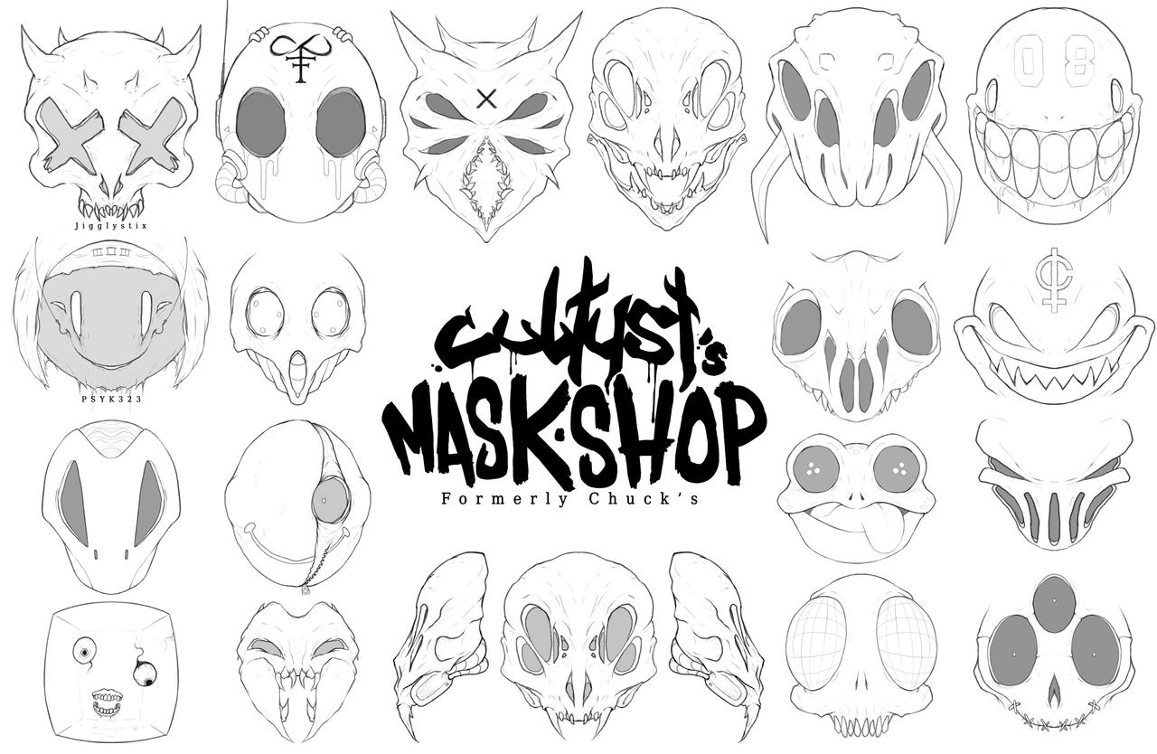 OC mask design sketches by CVLTYST on DeviantArt
