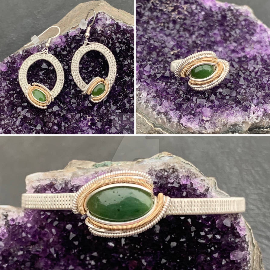 Canadian Jade Jewelry Set