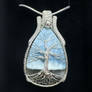 Owyhee Blue Opal and Sterling Silver ToL Pendant