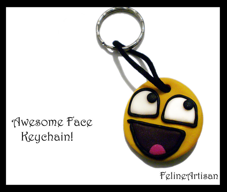 Awesome Face keychain by FelineArtisan on DeviantArt