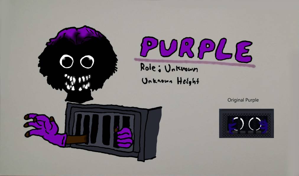 Purple from rainbow friends as a human by macandcheese553 on DeviantArt