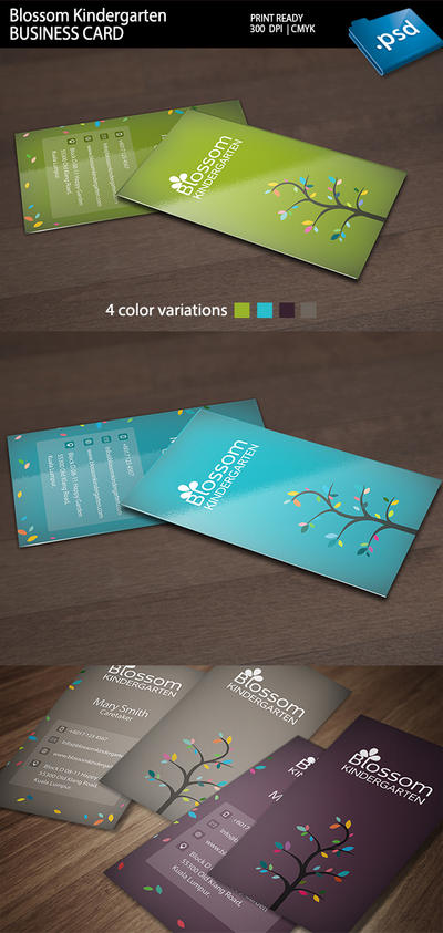 Blossom Kindergarten business card