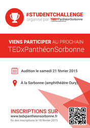 Poster TEDxPantheon Sorbonne Student Challenge