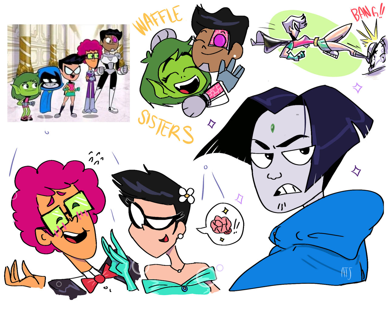 Teen Titans Go Rule 63 Genderbender By Thecottonartg On Deviantart