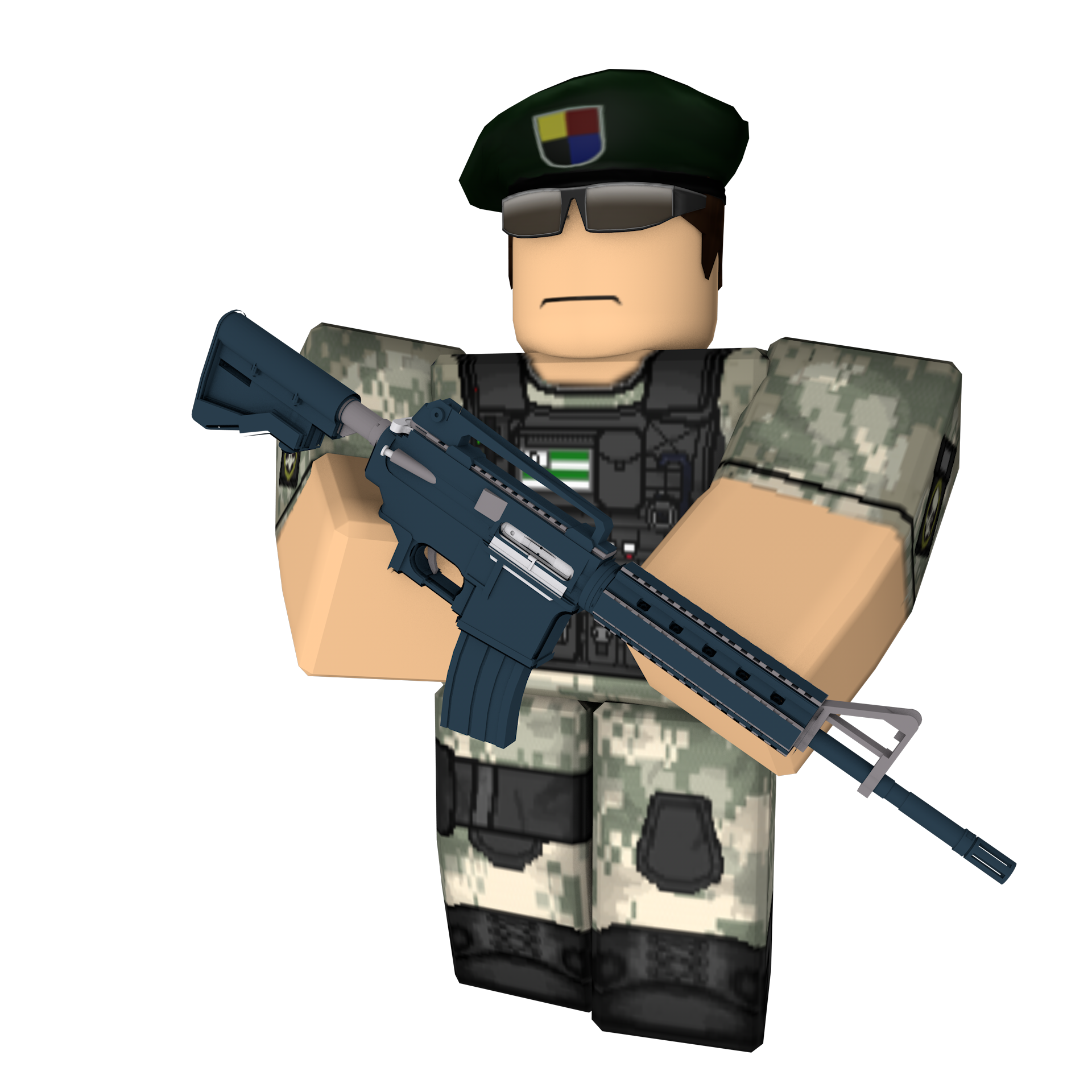 Roblox Guy Holding Gun PNG