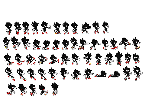 Dark Spine Sonic sprite sheet by razorthecurse on DeviantArt