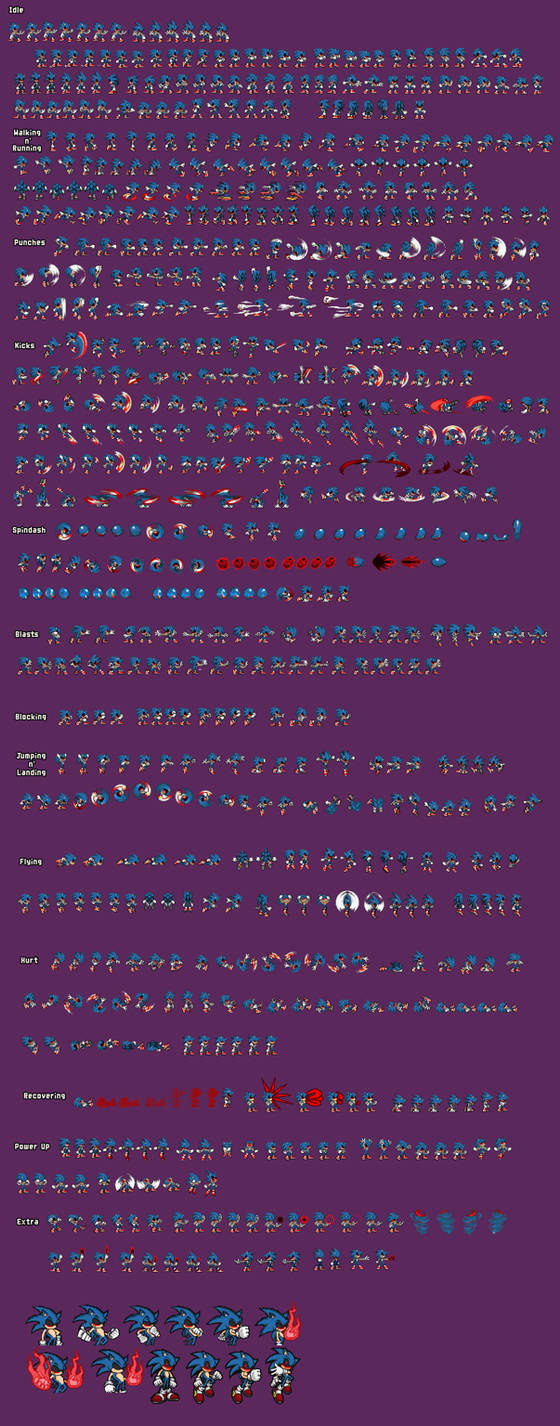 Sonic exe (Sark) Sprite Sheet by Romanqa1 on DeviantArt