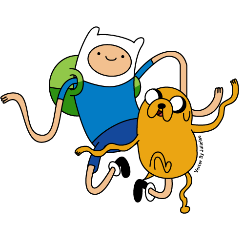 Finn and Jake Dance Vector