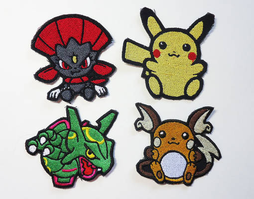 Pokemon Sew On Machine Embroidered Patches