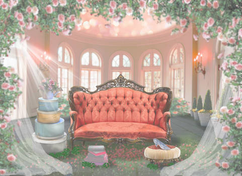 Castle Background for a Sleepy Child Stock