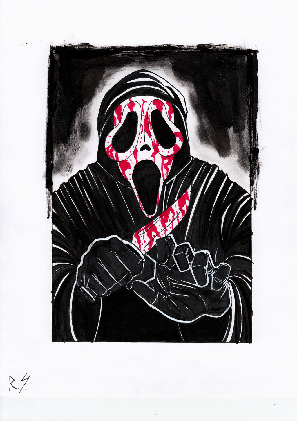 Pyrography Ghostface Inktober 2018 #4: Ghostface. by RyanShifflett on DeviantArt