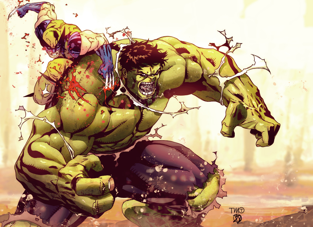 Resultado de imagem para hulk vs wolverine