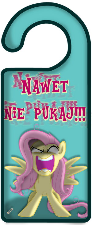 Fluttershy 'Nie pukaj' - zawieszka (RQ)