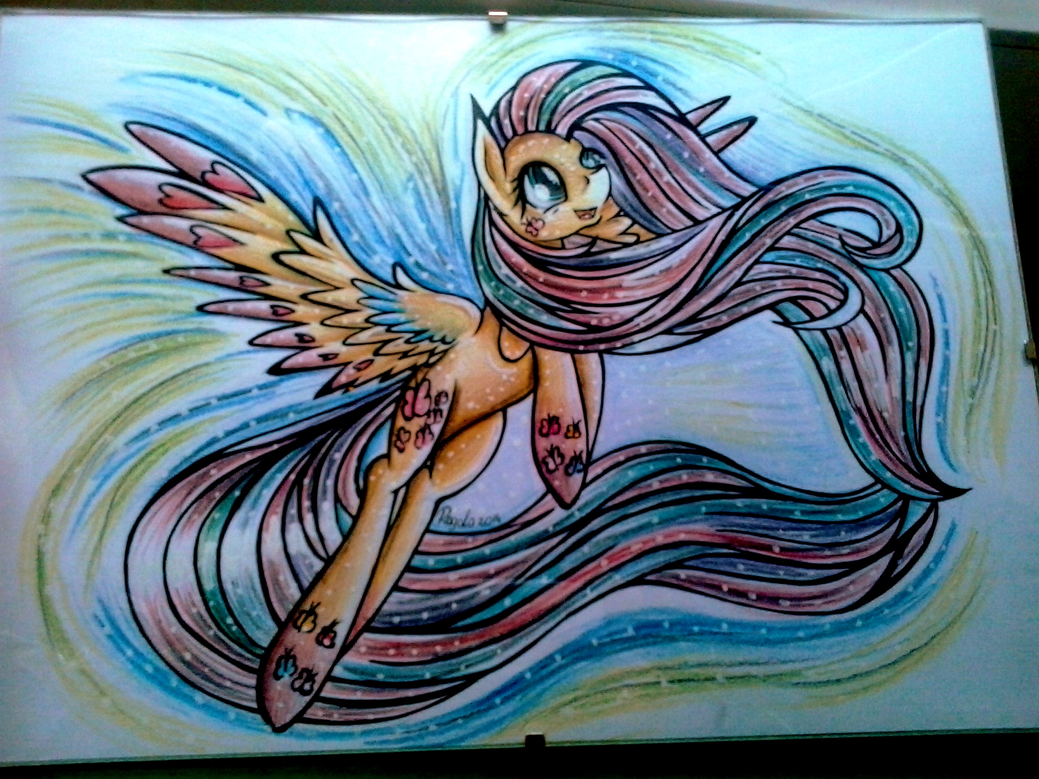 MLK - Rainbow Power Fluttershy (A4) (antiframe)