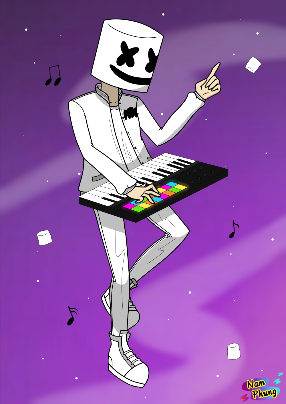 DJ Marshmello by NamPhung58 on DeviantArt DJ Marshmello by NamPhung58 on DeviantArt
